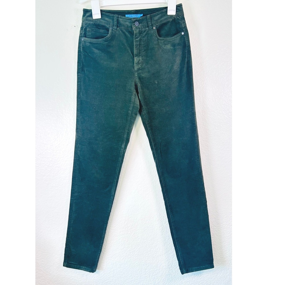 J.McLaughlin Forest Green Corduroy Slim Leg Pants Size 2 Stretch Cotton